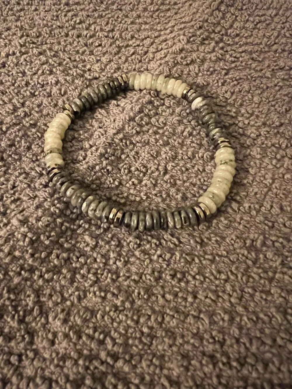 Designs by Forte Men's Natural Stone Beaded Stretch Bracelet